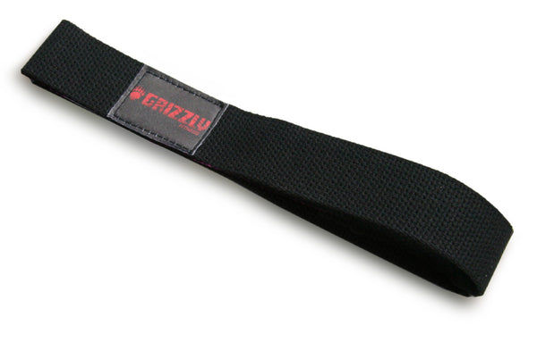 grizzly Black Cotton Lifting Straps