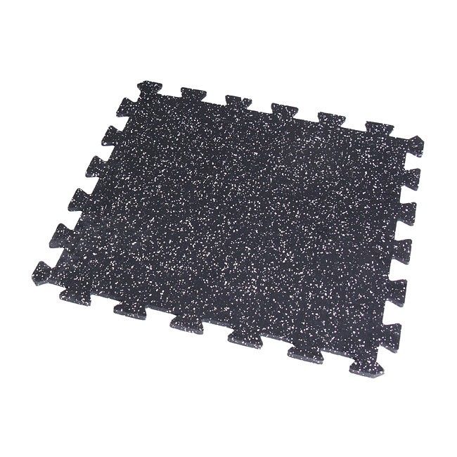 Gorilla Rubber Flooring - 8mm 24" x 24" - Interlocking Tile w/Speckle - V2